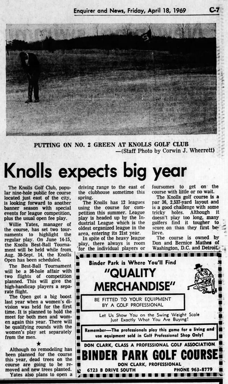 Pine Knoll Golf Course (The Knolls Golf Course) - April 1969 Article